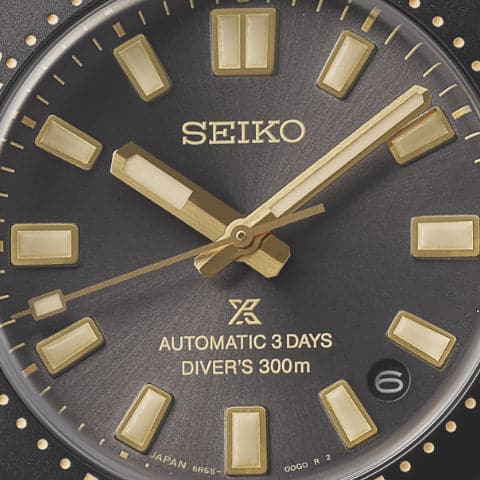 Seiko 62MAS Reissue Diver watch with 300m water resistance and Calibre 6R55 movement.